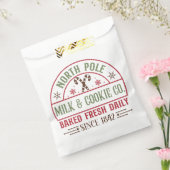 Kerst melk koekjesbedrijf bedankzakje (Gezegeld)