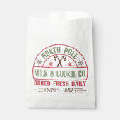 Kerst melk koekjesbedrijf bedankzakje (Voorkant)