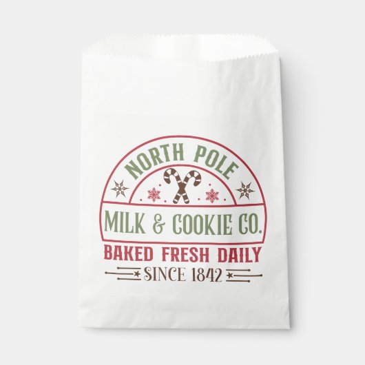 Kerst melk koekjesbedrijf bedankzakje (Voorkant)