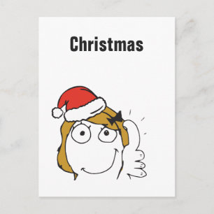 Kerst Memes Blond Troll Aangepaste tekst BEWERKBAA Feestdagenkaart