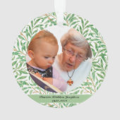 Kerst Memorial Foto's Botanisch Ornament (achterkant)