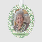 Kerst Memorial Foto's Botanisch Ornament (voorkant)