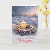 Kerst Memorial kaars en krans Kaart (Gele Bloem)