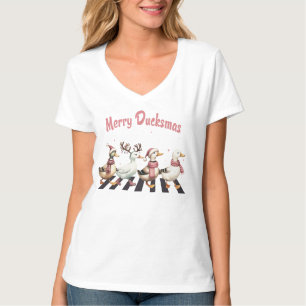 Kerst Merry Ducksmas dames Tshirt
