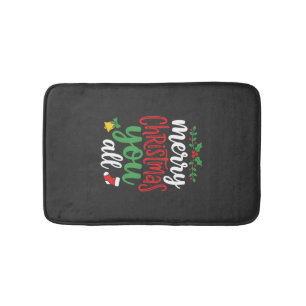 Kerst Merry U Allen Vakantie Typografie Badmat