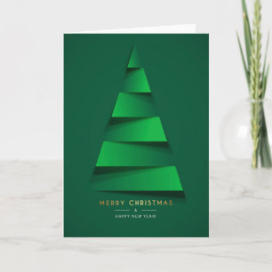 Kerst - Merry X-Mas Tree Green Kaart