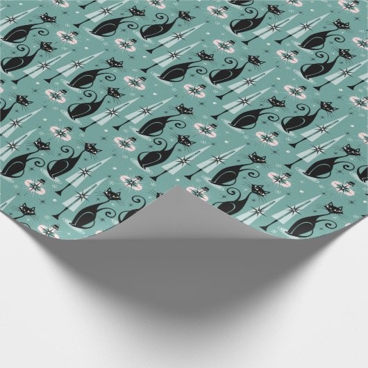 Kerst met atoomkerst in de middeleeuwen ©studioxin cadeaupapier (Hoek)