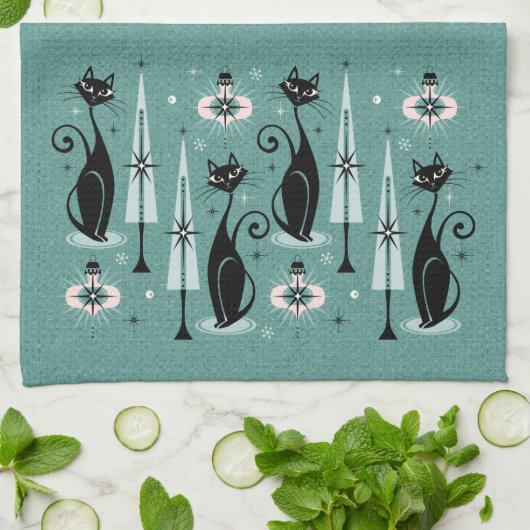 Kerst met atoomkerst in de middeleeuwen ©studioxin theedoek (Gevouwen)