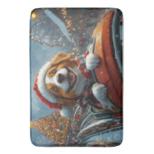 Kerst met Brittany Spaniel hond Badmat (Voorkant Verticaal)