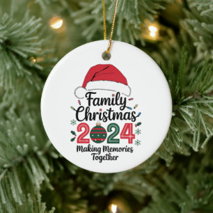Kerst met de familie 2024 Herinneringen maken same Keramisch Ornament
