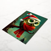  kerst met de kerstman folie feestdagenkaart (Gedraaid)