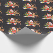 Kerst met de kerstman - vakantieseizoen cadeaupapier (Hoek)