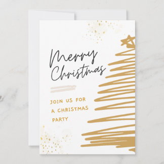Kerst met gouden bomen kaart