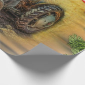  kerst met Green Tractor Cadeaupapier (Hoek)