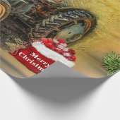 kerst met Green Tractor Cadeaupapier (Hoek)