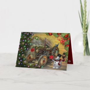 kerst met groene Boerderijen Kaart