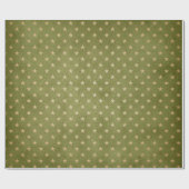 Kerst met groene en Kraft Retro Cadeaupapier (Vlak)