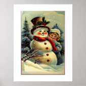 kerst met jaar poster (Voorkant)