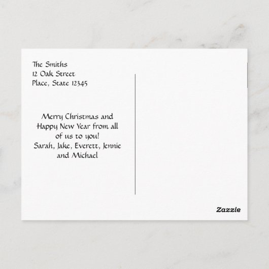 Kerst met Keltische handgetekende kalligrafie Briefkaart (Achterkant)