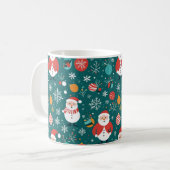 Kerst met kerstpatroon koffiemok (Voorkant links)