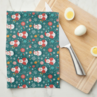 Kerst met kerstpatroon theedoek