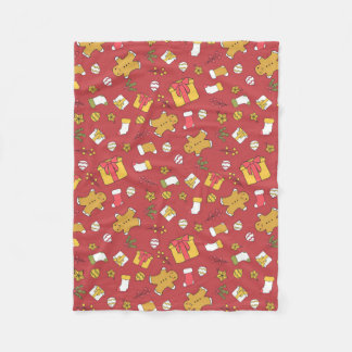 kerst met kussen fleece deken