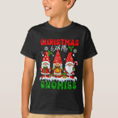 Kerst met mijn Gnomies Kerstmis Drie Kerstmannen T-shirt (Voorkant)