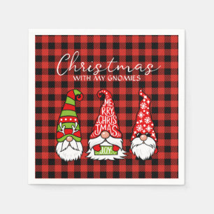 Kerst met mijn Gnomies papier Servet