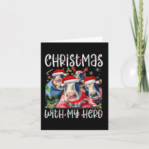 Kerst met mijn kudde Koe boer Kaart