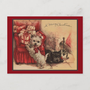 Kerst met mijn Puppies Feestdagenkaart