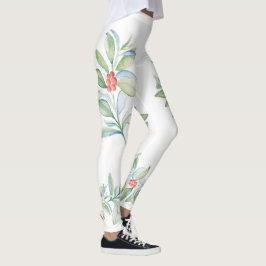  kerst met rood en groen Holly Leggings