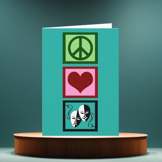 kerst met theater feestdagen kaart