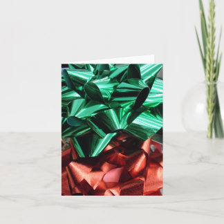 Kerst Metaalfolie Bogen (Groen & Rood) Feestdagen Kaart