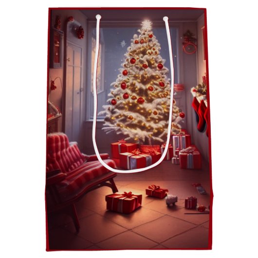 Kerst Middenformaat Cadeautas (Achterkant)