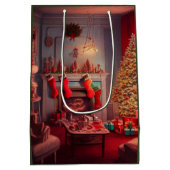 Kerst Middenformaat Cadeautas (Achterkant)