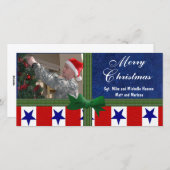 Kerst militaire gewoonte feestdagenkaart (Voorkant / Achterkant)