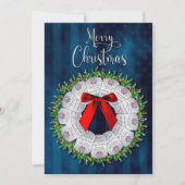 Kerst Militaire Wreate Single Two Sides Kaart (Voorkant)