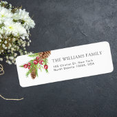 Kerst Mistletoe Aangepaste familienaam Etiket