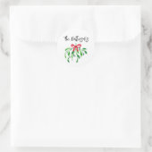 Kerst Mistletoe NAAM Feestelijke vakantie Kus Me Ronde Sticker (Tas)