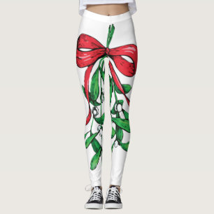Kerst Mistletoe onder de riem Grappige Xmas Humo Leggings
