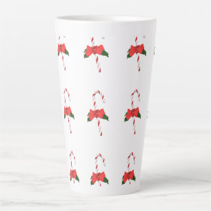 Kerst mistletoe stick rood wit groen latte mok