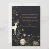 Kerst Modern Elegant Feestelijk Zwart Uniek Feestdagenkaart (Achterkant)