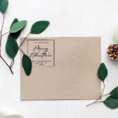 Kerst modern elegant minimaal script uniek 	rubberstempel