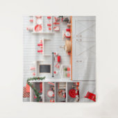 Kerst Modern Kitchen Fotografie Achtergrond Wandkleed (Voorkant)