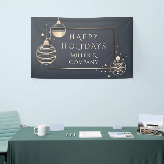 Kerst Moderne Chic Zakelijke Kerstmis Spandoek (Beurs)