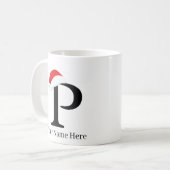 Kerst Mok "P" Initiaal (Voorkant links)