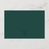 Kerst Monogram Bruiloft Details Informatiekaartje (Achterkant)