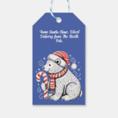 Kerst Mooie Kitten Cadeaulabel (Achterkant)