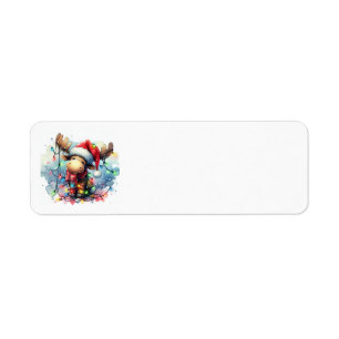 Kerst Moose Adresetiketten Etiket