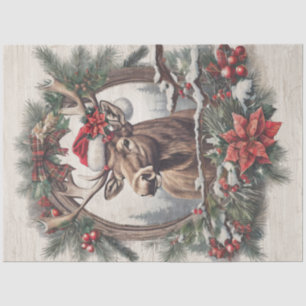 Kerst Moose Krans Pine Cone Decoupage Tissuepapier
